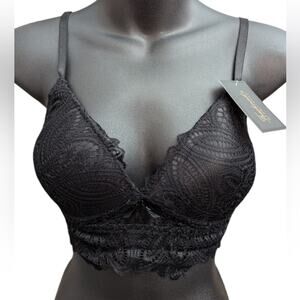 Frederick’s of Hollywood Finley Lace Bralette Black NWT Medium